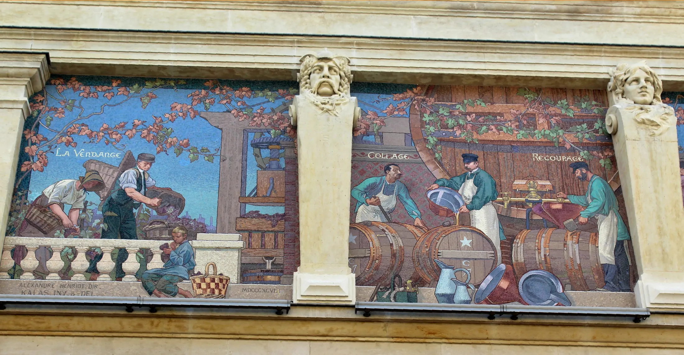 Mosaics at the G.H. Mumm house in Reims