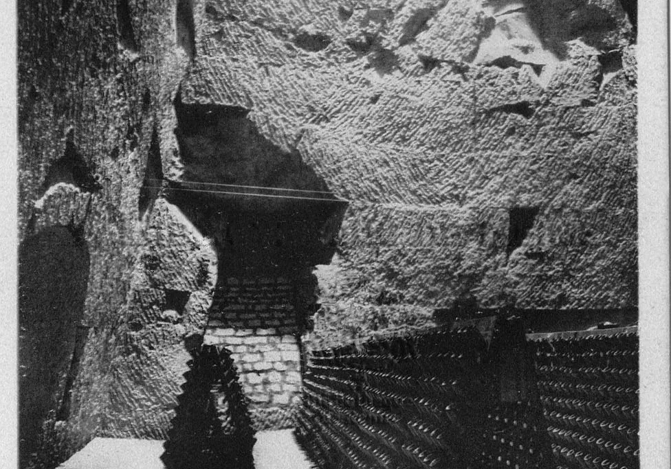 G.Garitan — CC BY-SA 4.0 Historic photograph of the Ruinart cellars in Reims