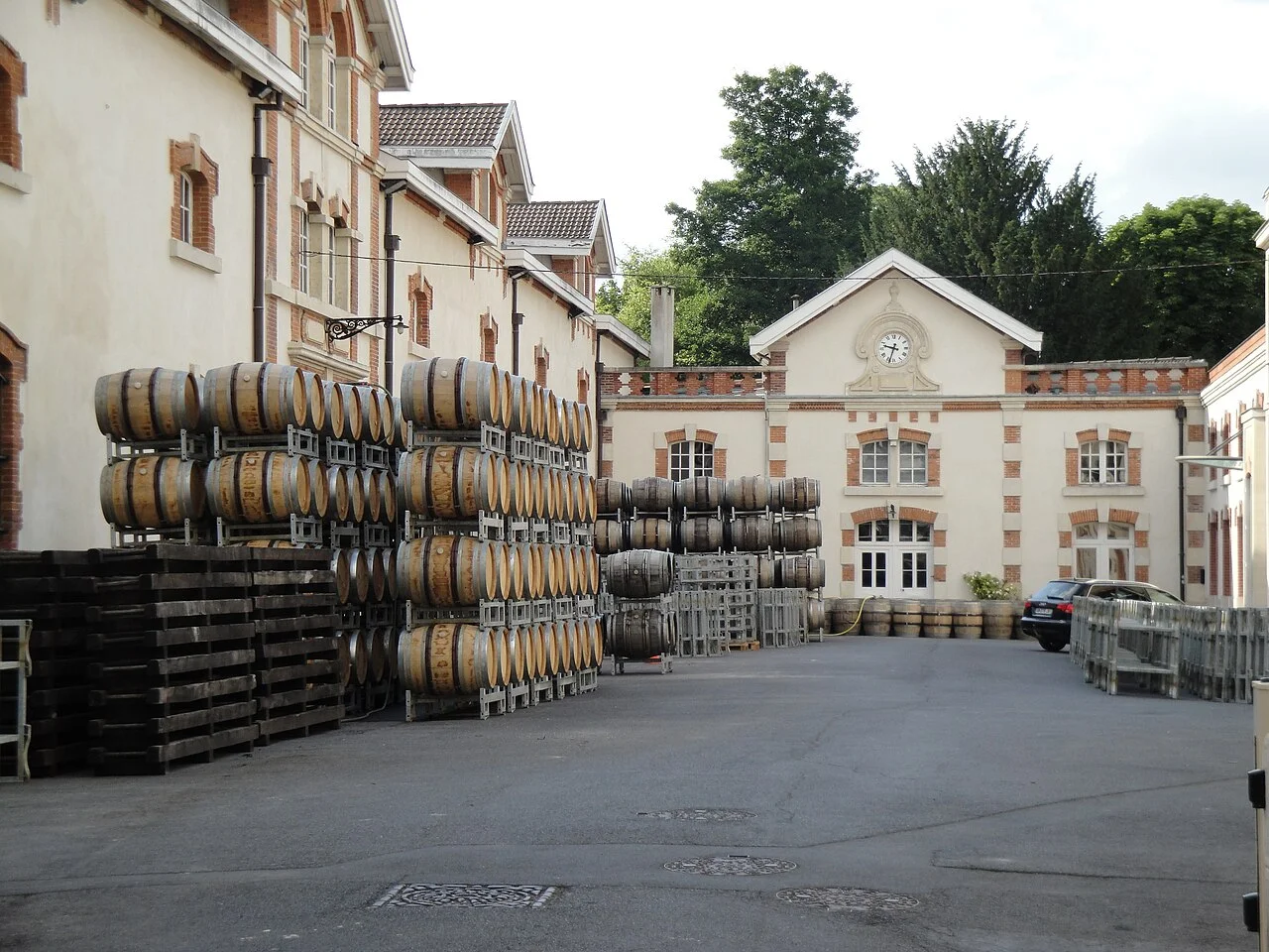 Courtyard of Champagne Krug in Reims