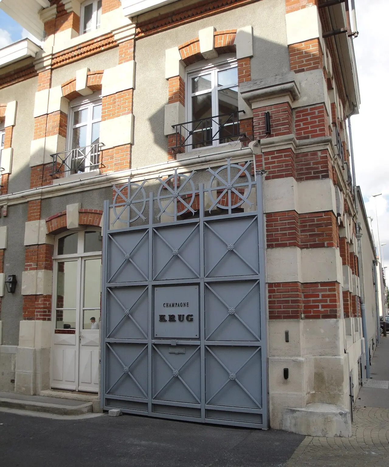 Entrance gate to Champagne Krug in Reims