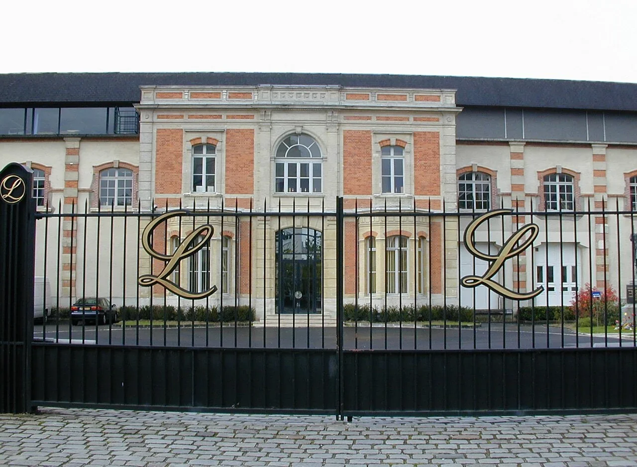The Lanson name on the gates of its Reims house