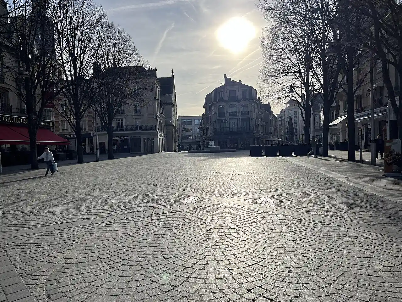Place Drouet-d’Erlon in Reims in January 2024