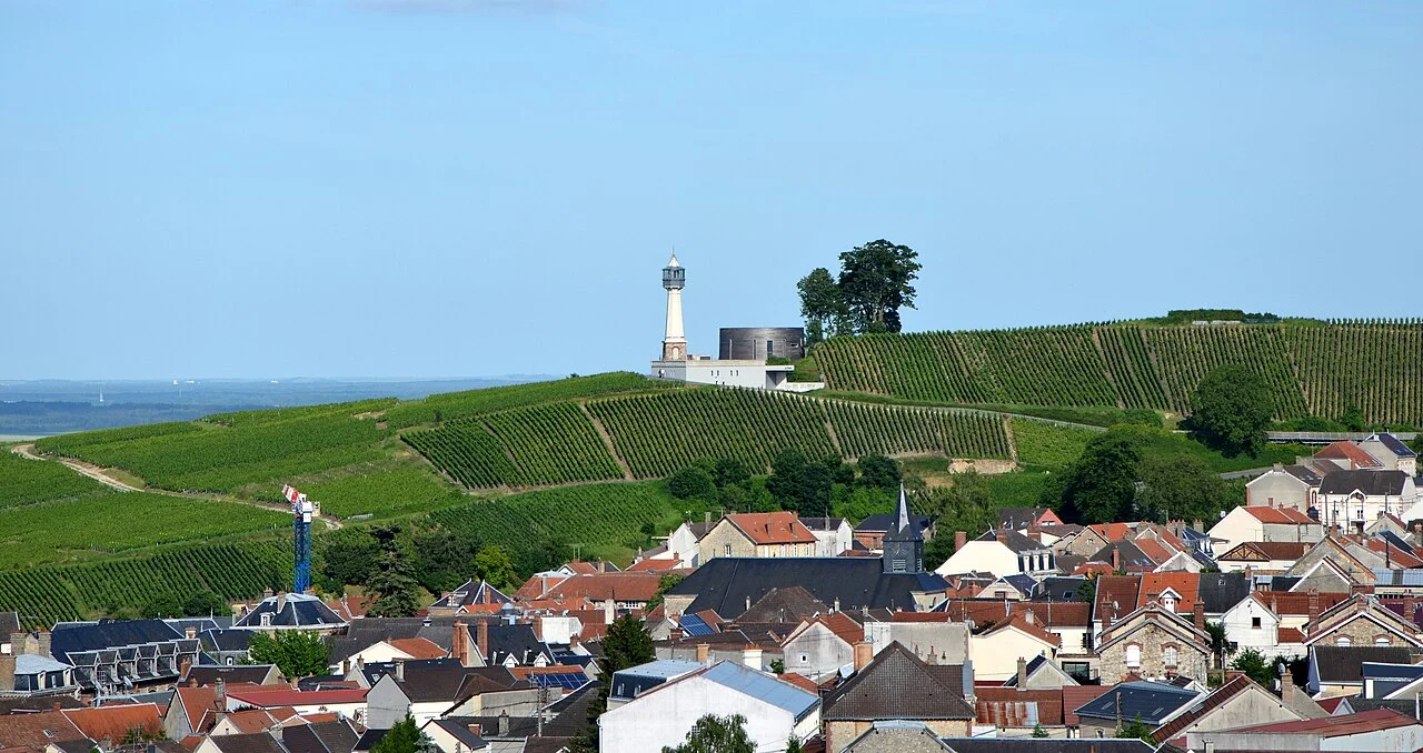 The Phare de Verzenay among the Champagne vineyards