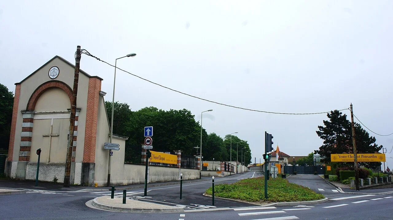 Veuve Clicquot buildings and entrance in Reims